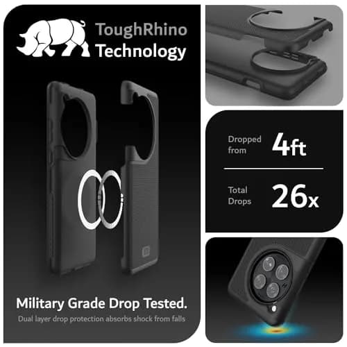 TUDIA MergeGrip Magsafe Phone Case for OnePlus 12 5G 2024 | Military Grade, Drop Tested, Shockproof, Matte Black thumbnail 3