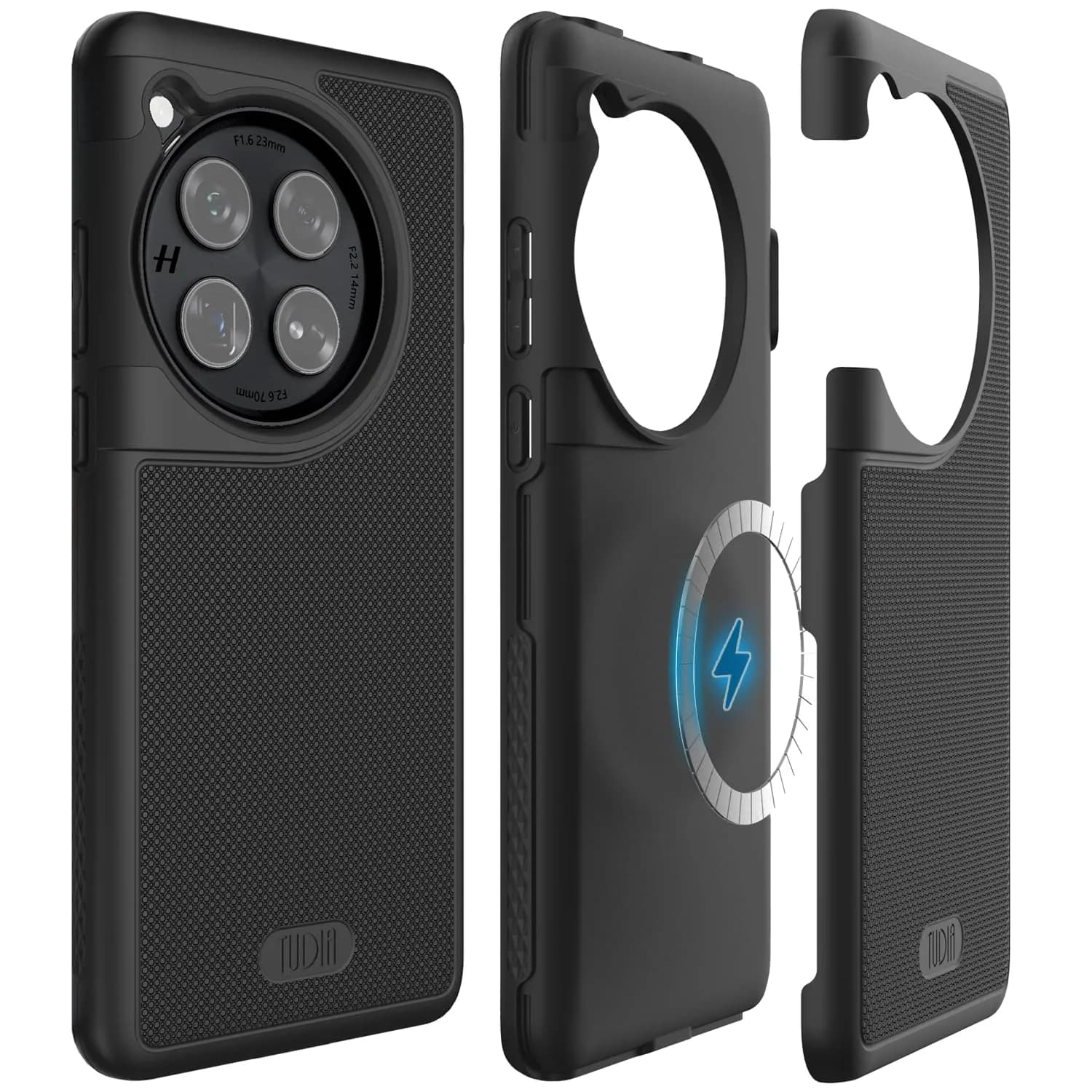 TUDIA MergeGrip Magsafe Phone Case for OnePlus 12 5G 2024 | Military Grade, Drop Tested, Shockproof, Matte Black - main product image