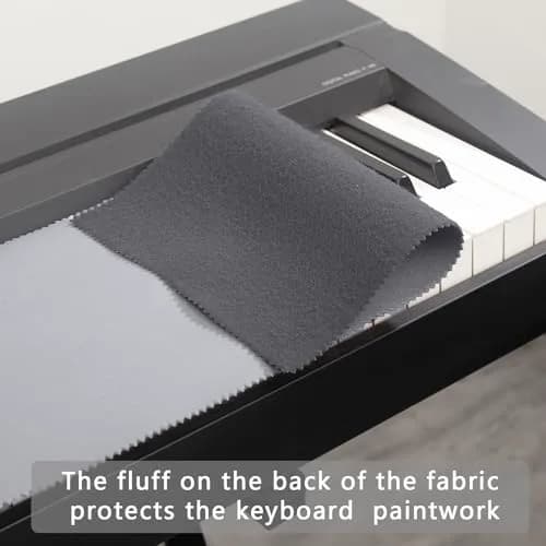 mooson Piano Keyboard Anti-Dust Cover High Technology Fabric Key Cover Cloth for Upright, Electric & Grand Pianos (Gray) | Protects Keys from Dust thumbnail 3