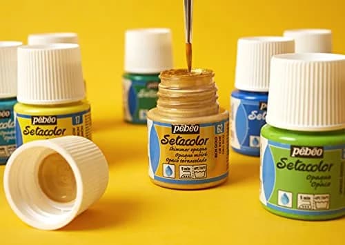Pebeo Setacolor Opaque Fabric Paint, Titanium White, 135ml (4.56 Fl Oz) Pack of 3 | Vivid & Intense Colors for All Fabrics thumbnail 4