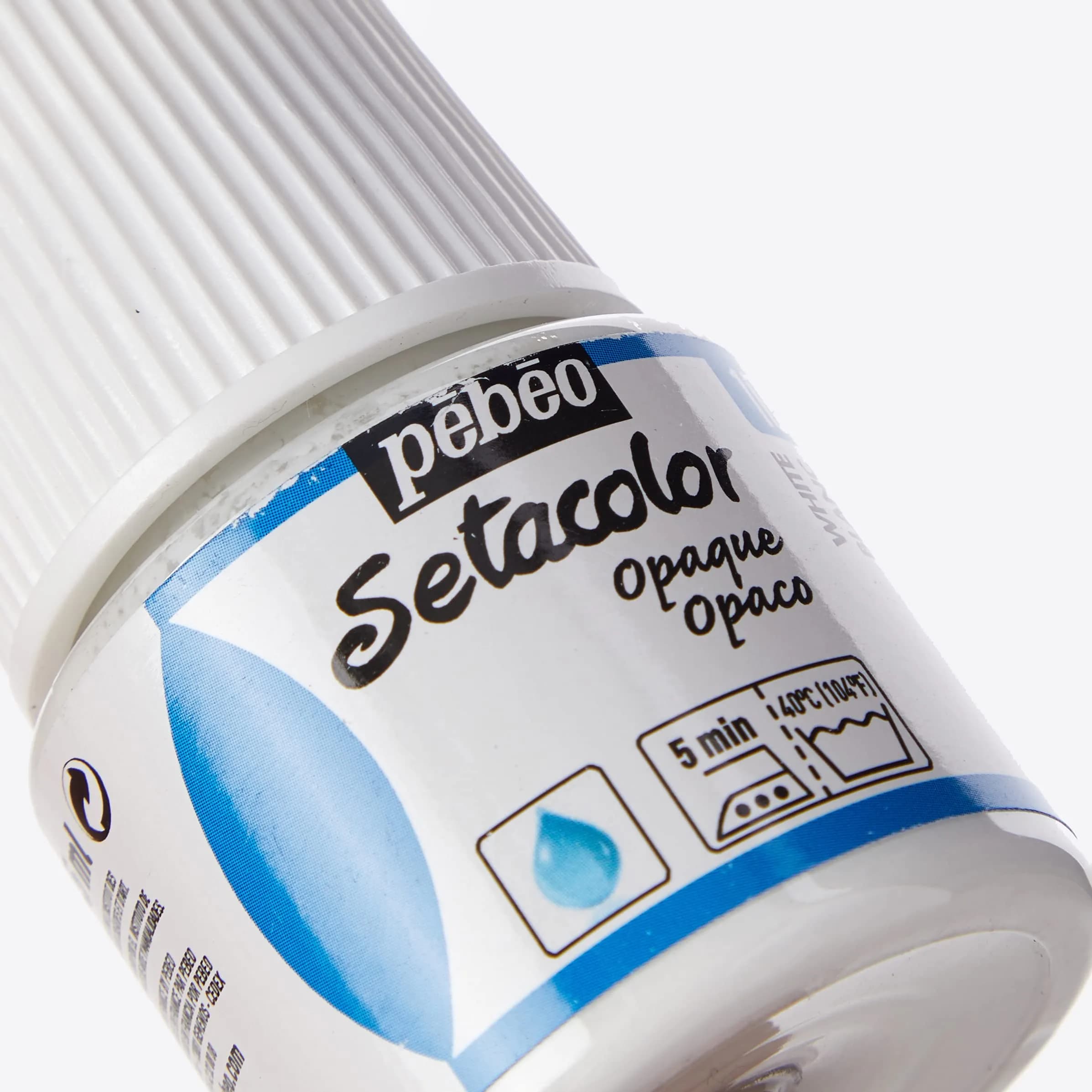 Pebeo Setacolor Opaque Fabric Paint, Titanium White, 135ml (4.56 Fl Oz) Pack of 3 | Vivid & Intense Colors for All Fabrics - view 2