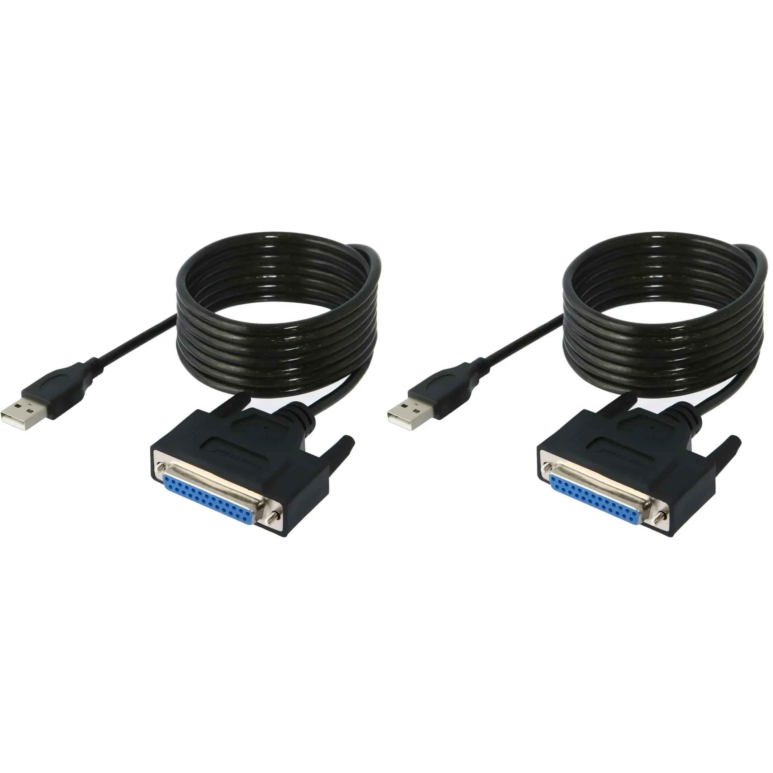 SABRENT USB to Parallel Printer Cable Adapter 1.8m (6 ft) | Connects Parallel Printers via USB — Negro