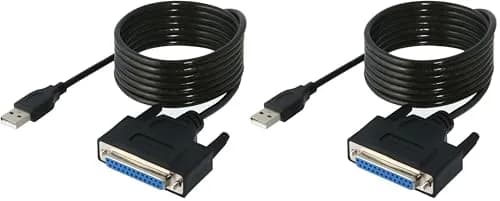 SABRENT USB 2.0 to DB25 IEEE-1284 Parallel Printer Cable Adapter [THUMBSCREWS Connectors] (CB-DB25) (Pack of 2) thumbnail 1