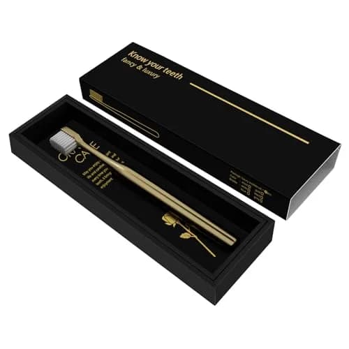 Z-VAPRESS Gold Color Toothbrush Soft Bristles Luxury Gold Color Manual Toothbrushes | Elegant & Gentle Clean thumbnail 5