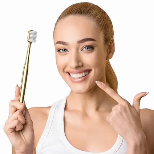 Z-VAPRESS Gold Color Toothbrush Soft Bristles Luxury Gold Color Manual Toothbrushes | Elegant & Gentle Clean thumbnail 6
