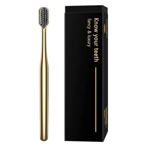 Z-VAPRESS Gold Plated Luxury Toothbrush Soft Bristles Travel Toothbrush for Adults | Elegant & Durable thumbnail 1