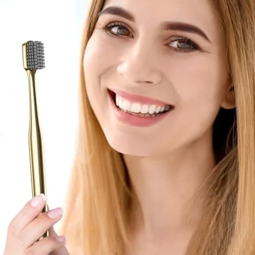 Z-VAPRESS Gold Plated Luxury Toothbrush Soft Bristles Travel Toothbrush for Adults | Elegant & Durable thumbnail 4