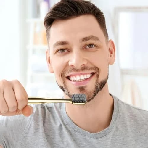 Z-VAPRESS Gold Plated Luxury Toothbrush Soft Bristles Travel Toothbrush for Adults | Elegant & Durable thumbnail 5