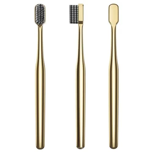 Z-VAPRESS Gold Plated Luxury Toothbrush Soft Bristles Travel Toothbrush for Adults | Elegant & Durable thumbnail 6