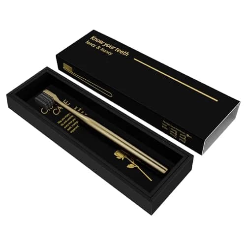 Z-VAPRESS Gold Plated Luxury Toothbrush Soft Bristles Travel Toothbrush for Adults | Elegant & Durable thumbnail 3