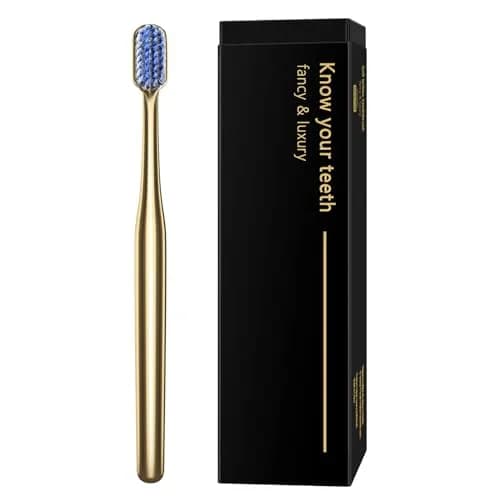Z-VAPRESS Luxury Gold Color Toothbrush with Super Soft Charcoal Bristles | Elegant & Gentle Oral Care (70-120 chars) thumbnail 1