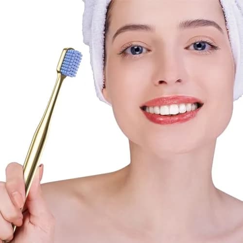 Z-VAPRESS Luxury Gold Color Toothbrush with Super Soft Charcoal Bristles | Elegant & Gentle Oral Care (70-120 chars) thumbnail 4