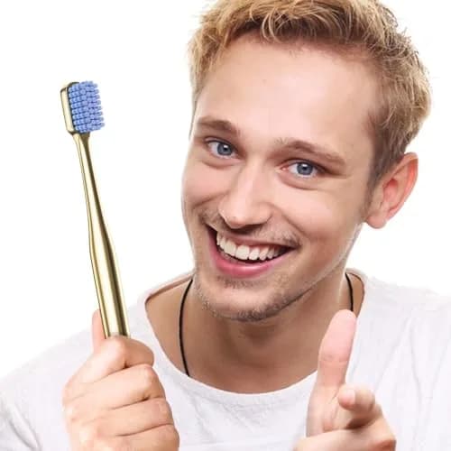 Z-VAPRESS Luxury Gold Color Toothbrush with Super Soft Charcoal Bristles | Elegant & Gentle Oral Care (70-120 chars) thumbnail 5