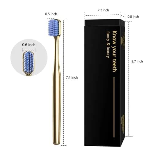 Z-VAPRESS Luxury Gold Color Toothbrush with Super Soft Charcoal Bristles | Elegant & Gentle Oral Care (70-120 chars) thumbnail 7