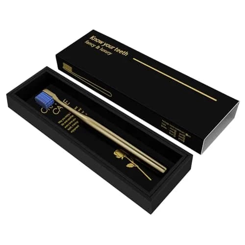 Z-VAPRESS Luxury Gold Color Toothbrush with Super Soft Charcoal Bristles | Elegant & Gentle Oral Care (70-120 chars) thumbnail 3