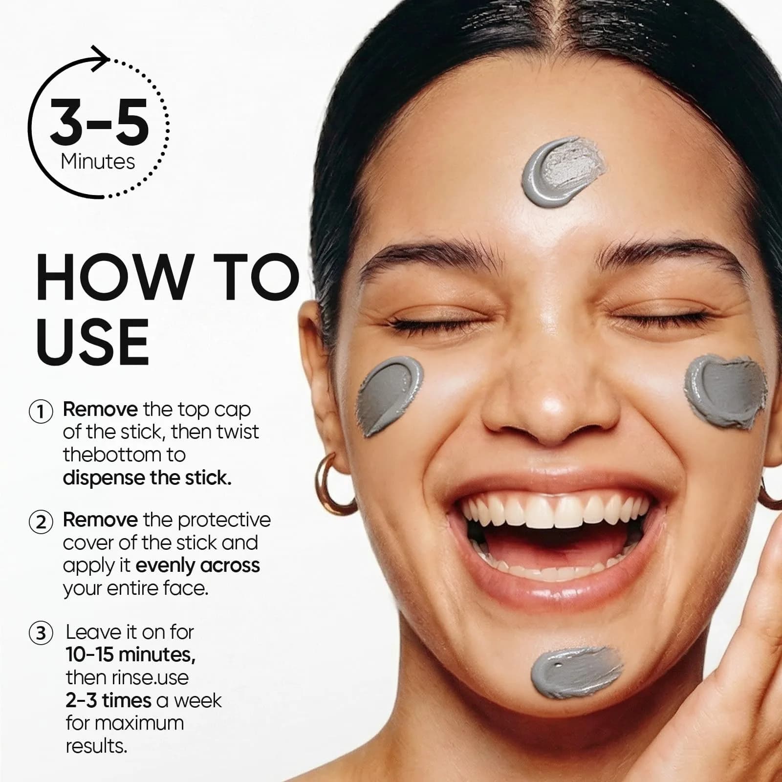 SKINTIFIC Deep Pore Cleansing Blackhead Remover Face Mask Stick 40g (1.41 fl.oz) | Cleanses Pores & Exfoliates - view 7
