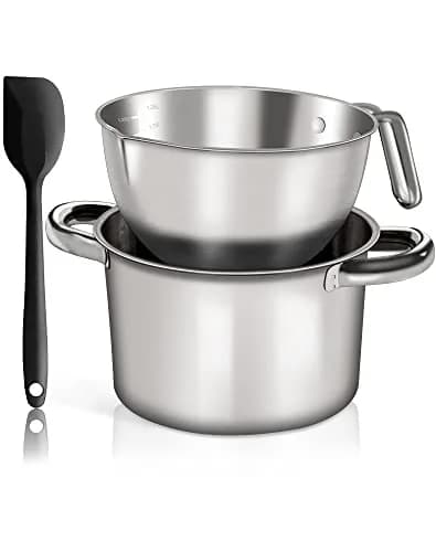 Marsheepy 2.3QT Double Boiler Melting Pot with 3.6QT Stainless Steel Pot | Food-Grade Steel, Easy to Use thumbnail 2