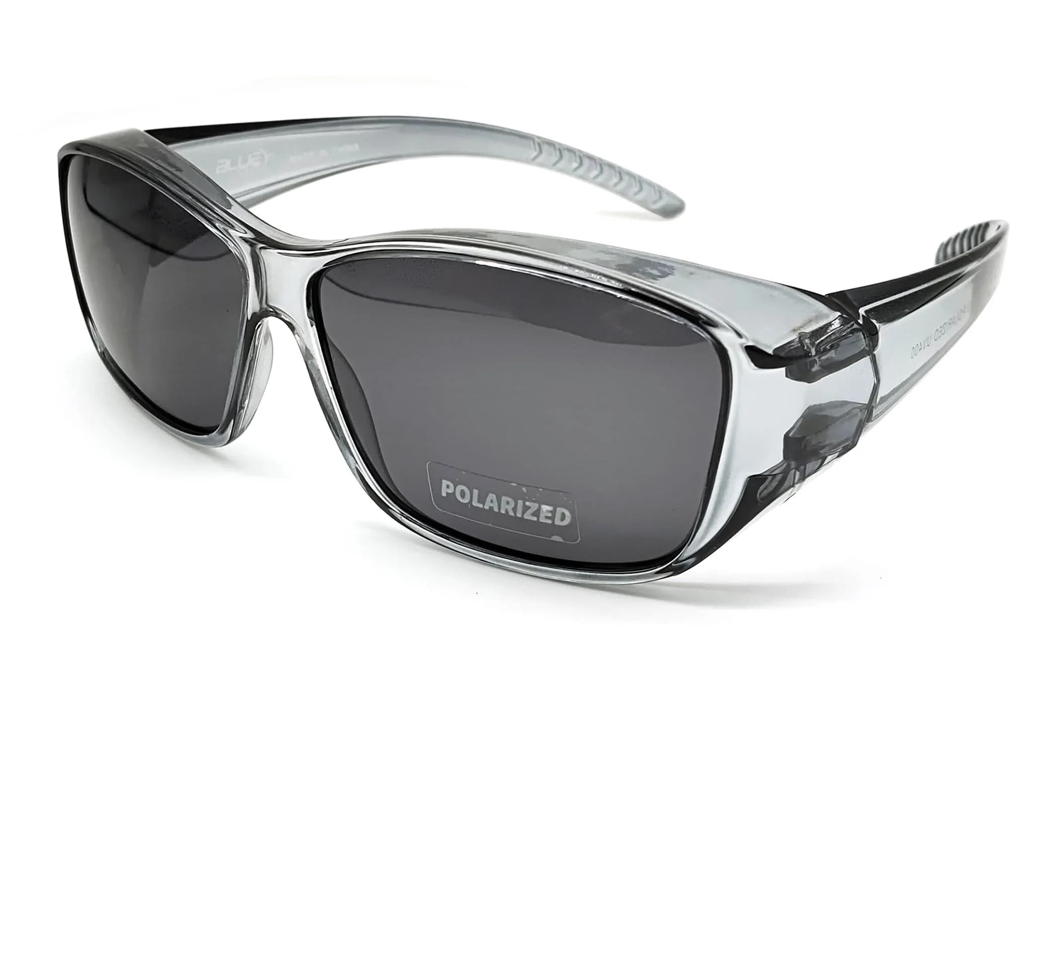 BLUE CUT Fit Over Polarized Sunglasses Light Grey | UV & Glare Block for Large Glasses — Light Grey