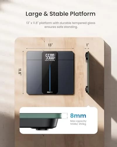 RENPHO 550lb Digital Body Weight Scale with Large LED Display & Extra-Wide Platform | FDA Approved thumbnail 4