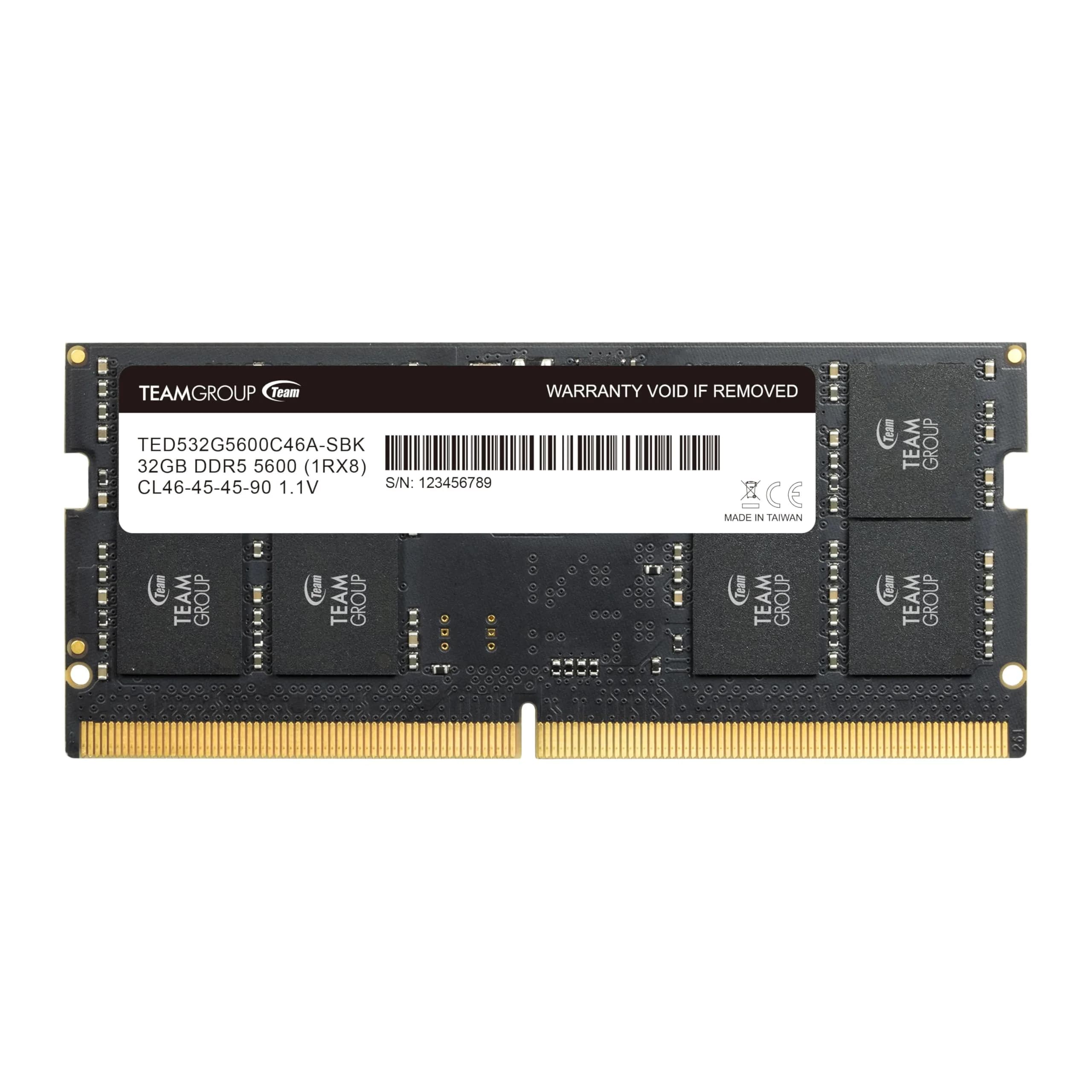 TEAMGROUP Elite DDR5 32GB 5600MHz (PC5-44800) CL46 SODIMM Laptop Memory Module Ram 32GB (1x32GB) | Faster Performance & Energy Efficiency — Dual Channel