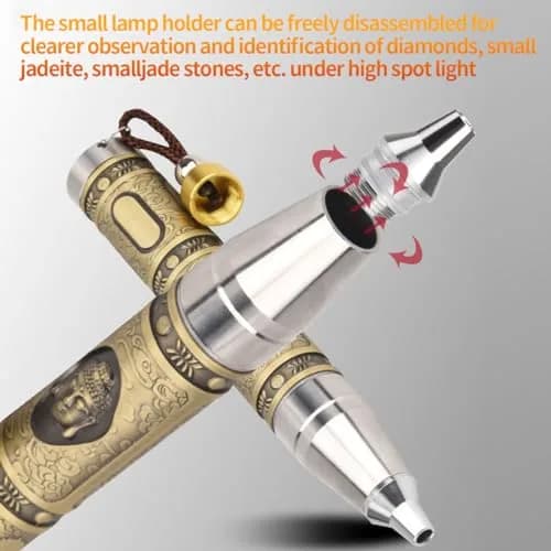 YZYOE Rechargeable Expert Jade Appraisal Flashlight 14.5 cm (5.7 inches) | Multi-Function LED Torch with UV Light thumbnail 4