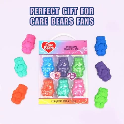 Townley Girl Care Bears Bath Bomb Set, 6-Piece Bubble Gum Scented, Ages 3+ | Colorful, Gentle & Fun thumbnail 8