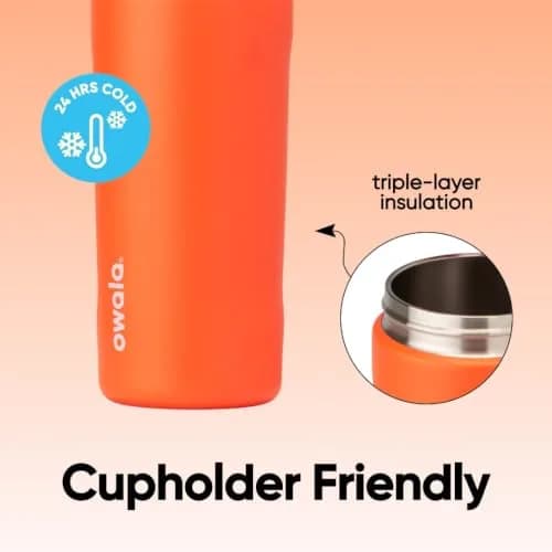 Owala FreeSip Kids Stainless Steel Water Bottle 16 oz (473 ml) Blue Citrus | Insulated & Leak-Proof thumbnail 4
