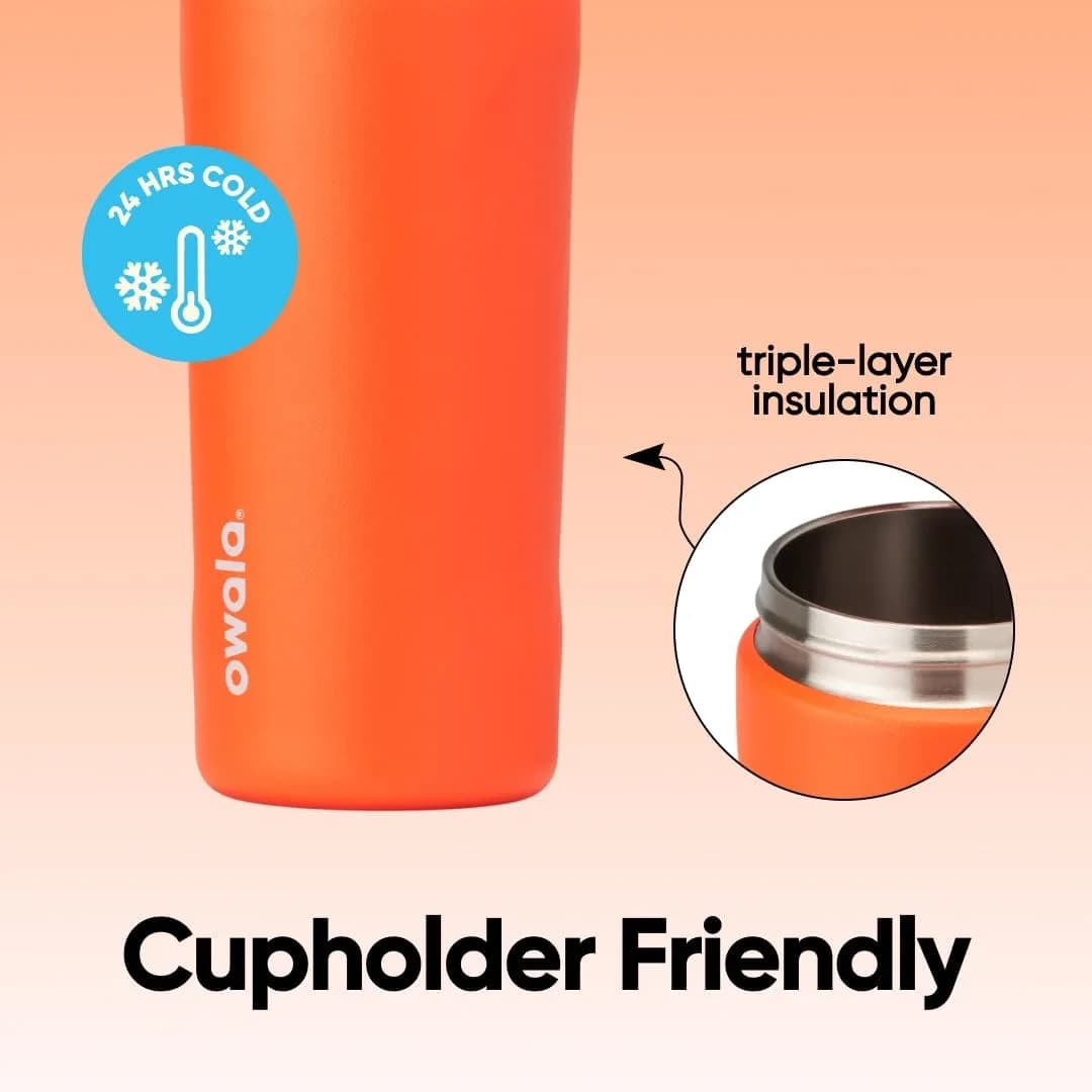 Owala FreeSip Kids Stainless Steel Water Bottle 16 oz (473 ml) Blue Citrus | Insulated & Leak-Proof - view 4