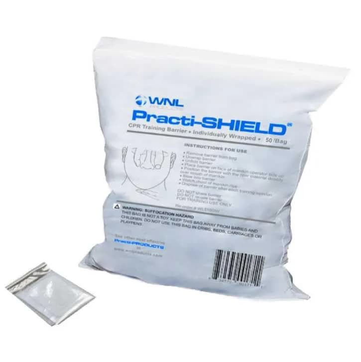 WNL Products WL3150IW CPR Manikin Shields, 50 Individually Wrapped thumbnail 2