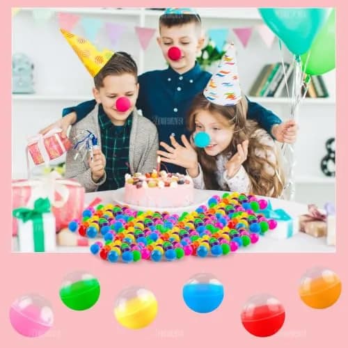 AUEAR 500 Pack Colorful Small Round Capsules 1.1 Inch Vending Machine Containers | Bulk Vending Machine Parts thumbnail 4