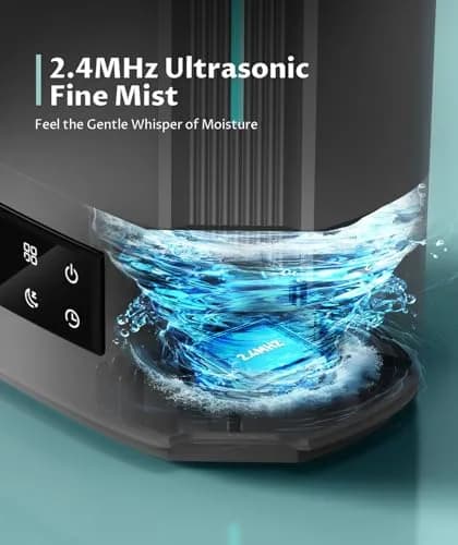 BREEZOME 6L Humidifier for Large Rooms & Bedrooms | Smart Humidistat Control, 60-Hour Runtime, 500 sq ft Coverage thumbnail 8