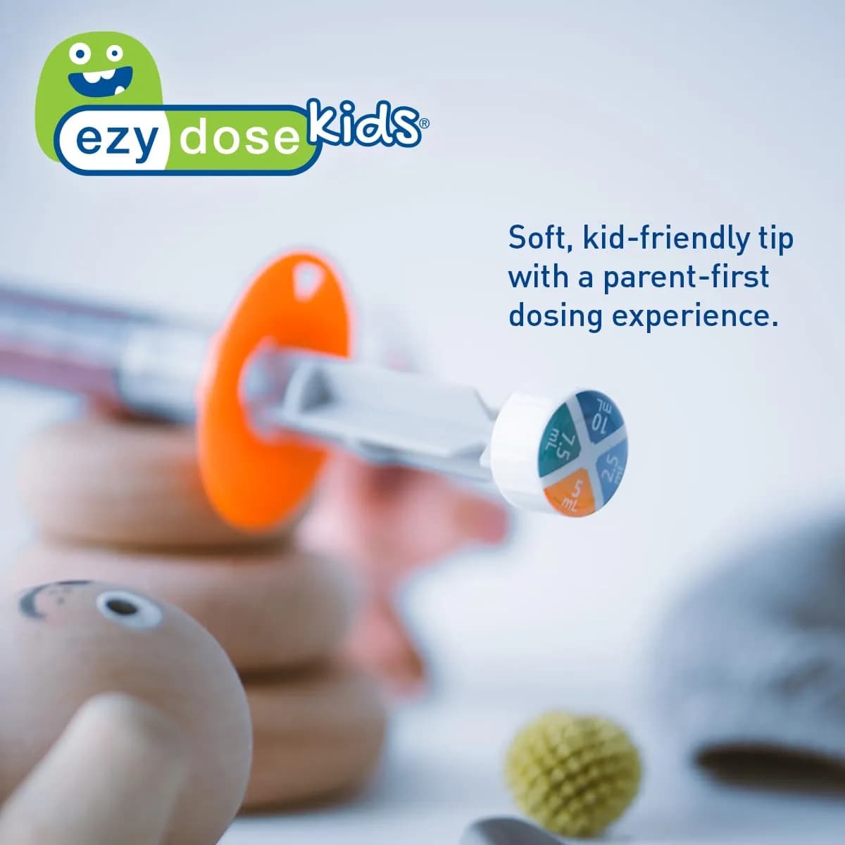 EZY DOSE Kids Oral Syringe & Medicine Dispenser with Brush 10 mL (0.34 Fl Oz) | Accurate Mess-Free Dosing - view 4