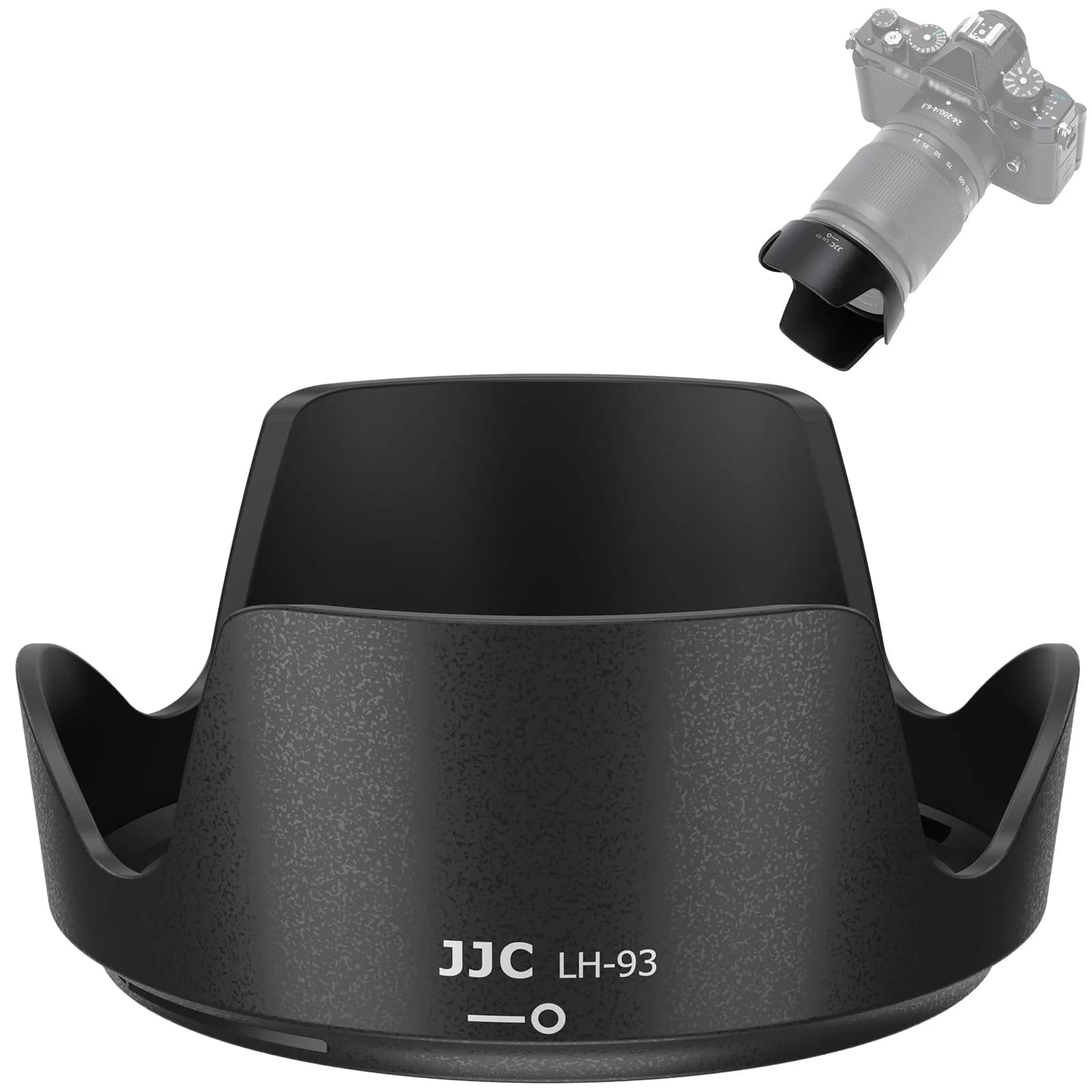 JJC Lens Hood for Nikon Nikkor Z 24-200mm f/4-6.3 VR, Reversible Bayonet Mount Shade, Replaces HB-93, 67mm Filter Compatible — Replace HB-93