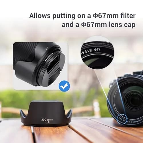 JJC Lens Hood for Nikon Nikkor Z 24-200mm f/4-6.3 VR, Reversible Bayonet Mount Shade, Replaces HB-93, 67mm Filter Compatible thumbnail 4