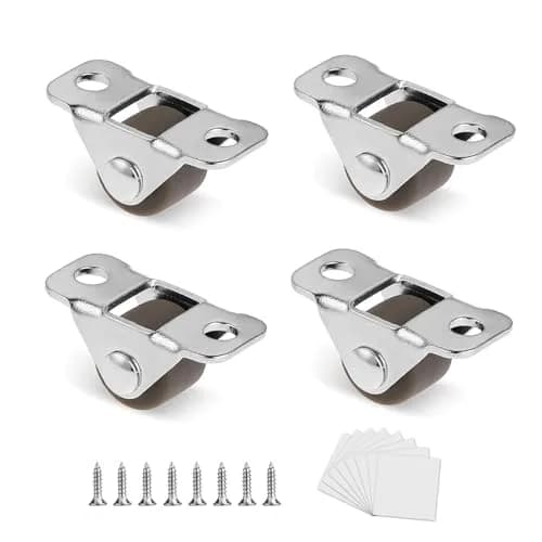Luxinika 1/2 Inch Mini Rigid Caster Wheels Low Profile Set 4 | Easy DIY Mobility Solution thumbnail 1