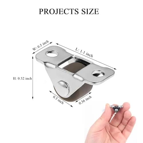 Luxinika 1/2 Inch Mini Rigid Caster Wheels Low Profile Set 4 | Easy DIY Mobility Solution thumbnail 6