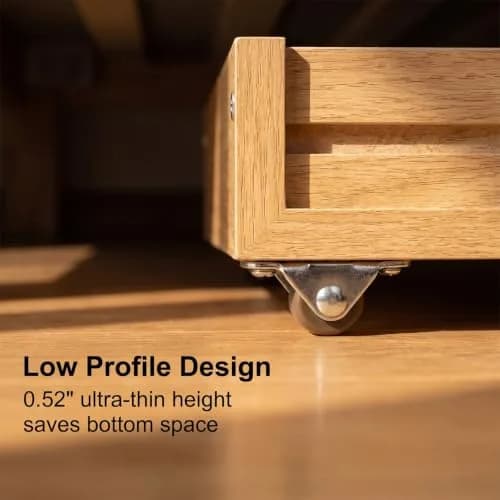 Luxinika 1/2 Inch Mini Rigid Caster Wheels | Low Profile Rubber Casters Set 16 thumbnail 3