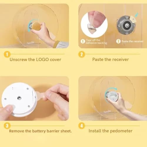 Niteangel Hamster Wheel Pedometer 8" | Accurate Exercise Tracking for Small Pets thumbnail 3