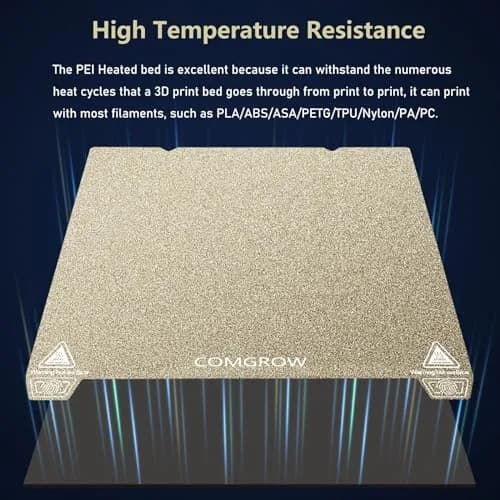 Comgrow PEI Spring Steel Build Plate 235x235mm | Textured Surface for Enhanced Adhesion thumbnail 5
