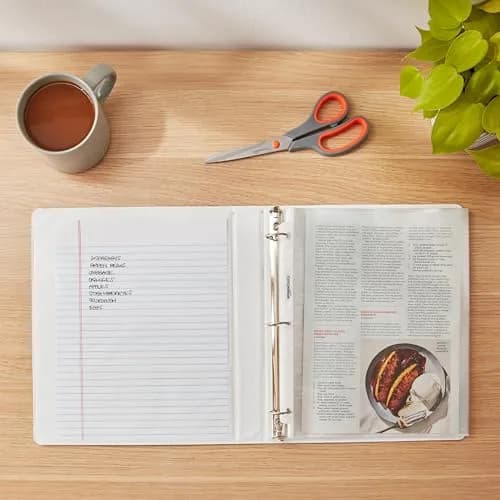 Amazon Basics 3-Ring Binder, 1-Inch, Customizable, White, 1-Pack | Holds 175 Sheets thumbnail 2