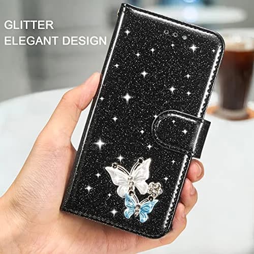 UEEBAI Wallet Case for Samsung Galaxy S24 5G | Glitter PU Leather Flip Cover with Card Slots & Kickstand thumbnail 5