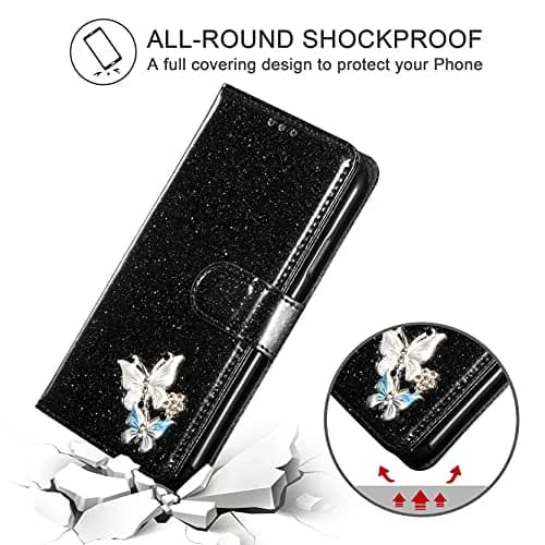 UEEBAI Wallet Case for Samsung Galaxy S24 5G | Glitter PU Leather Flip Cover with Card Slots & Kickstand thumbnail 6
