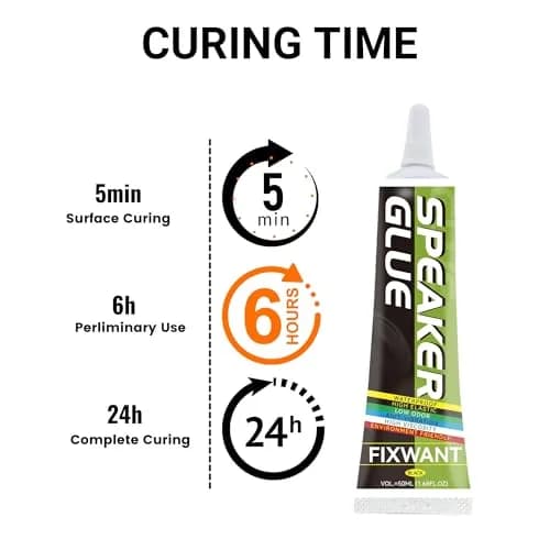 FIXWANT Loud Speaker Repair Glue 50ml (1.68 fl oz) 2-Pack | Strong Adhesive for Speaker Parts & More thumbnail 3