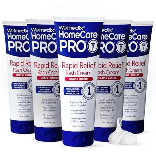 Welmedix Adult Diaper Rash Cream with Zinc Oxide, 4oz (Pack of 5) | Maximum Strength Skin Protectant for Sensitive Skin thumbnail 1