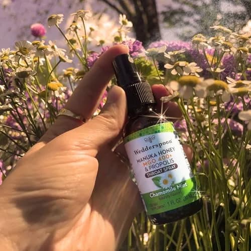 Wedderspoon Propolis & Manuka Honey Throat Spray, Chamomile & Mint, 1 Fl Oz | Natural Immune Support & Throat Relief thumbnail 4