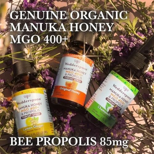 Wedderspoon Propolis & Manuka Honey Throat Spray, Chamomile & Mint, 1 Fl Oz | Natural Immune Support & Throat Relief thumbnail 6