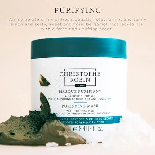 Christophe Robin Purifying Scalp Scrub with Sea Salt 2.5 fl oz | Detox & Purify for Sensitive & Oily Scalps thumbnail 2