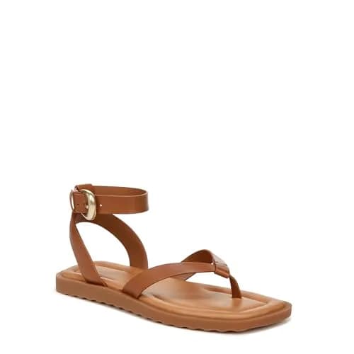 Vince Samuela Ankle Strap Sandals Sequoia Brown Leather 6 M | Flat Lug-Sole Casual Footwear thumbnail 1