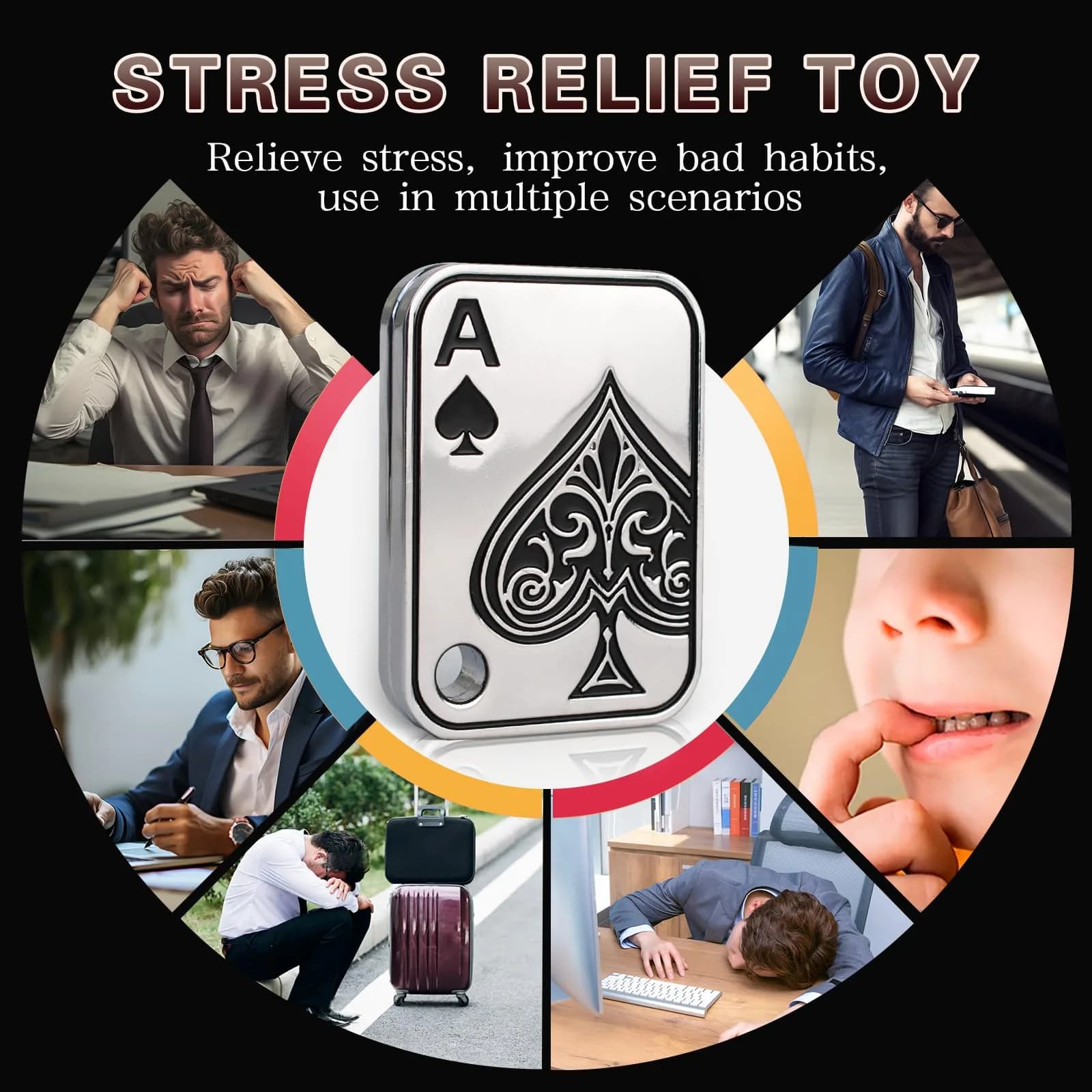 D.G.PLAYER Ace Poker Fidget Slider - Magnetic Stress Relief Toy | 70g (2.47 oz) - view 6