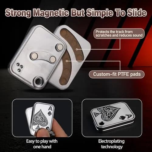 D.G.PLAYER Ace Poker Fidget Slider - Magnetic Stress Relief Toy | 70g (2.47 oz) thumbnail 2